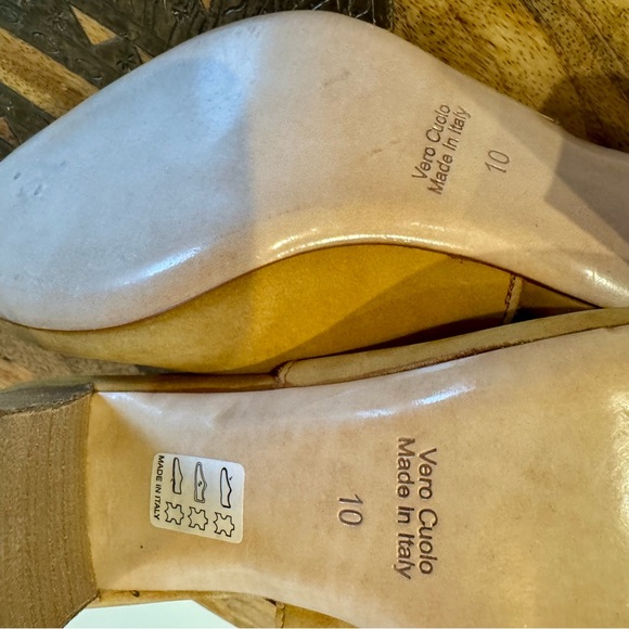 Italian leather buttery soft Firenze.Studio Tango Suede slingback mule size 10 - Picture 9 of 12